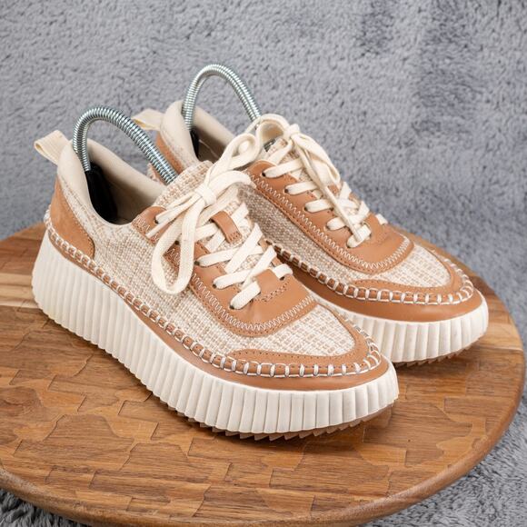 Dolce Vita Dolen DANNIS Platform Sneakers Size 8 M Good Condition , Beige/Tan - Picture 1 of 10